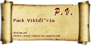 Pack Viktória névjegykártya